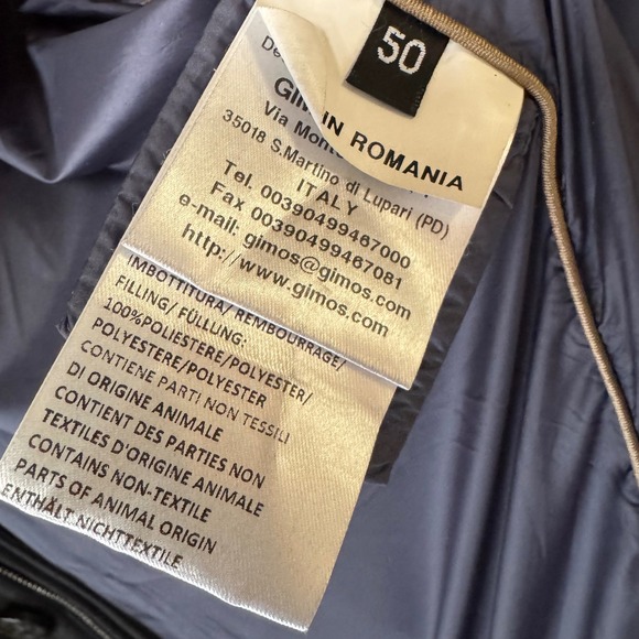 READ Gimo's Quilted Wool Jacket Coat Charcoal  Men's Sz M 38-40 (IT 50) - Picture 7 of 13